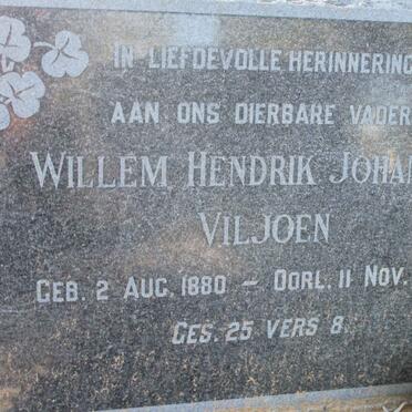 VILJOEN Willem Hendrik Johannes 1880-1954
