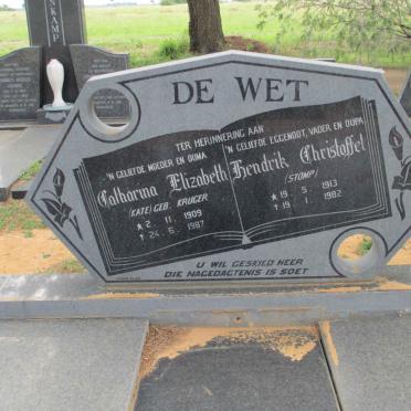 WET Hendrik Christoffel, de 1913-1982 &amp; Catharina Elizabeth KRUGER 1909-1987
