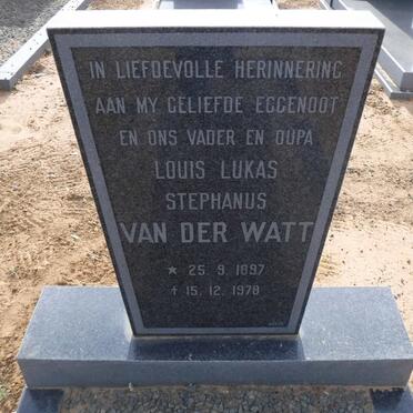 WATT Louis Lukas Stephanus, van der 1897-1978