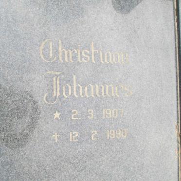 WET Christiaan Johannes, de 1907-1990