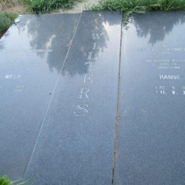 WILTERS Willie 1924-1996 &amp; Hannie 1921-2007