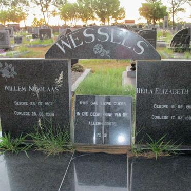 WESSELS Willem Nicolaas 1907-1984 &amp; Heila Elizabeth Sophia 1906-1984