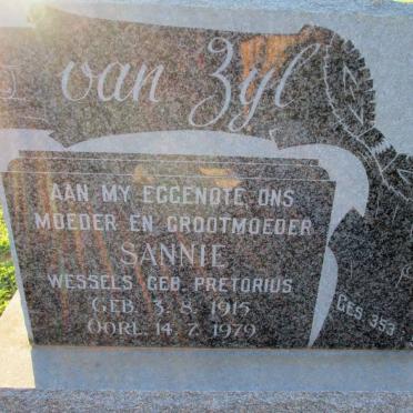 ZYL Sannie, van voorheen WESSELS nee PRETORIUS 1915-1979