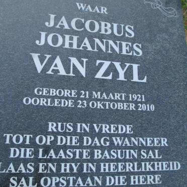 ZYL Jacobus Johannes, van 1921-2010