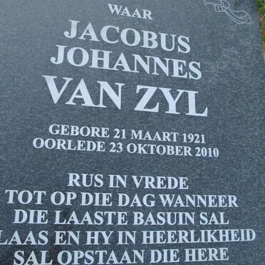 ZYL Jacobus Johannes, van 1921-2010