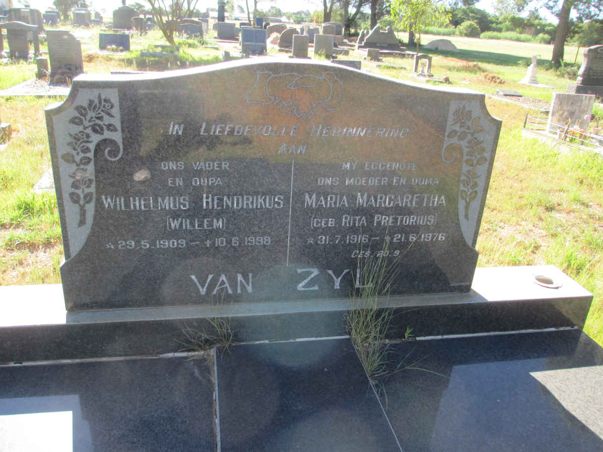 ZYL Wilhelmus Hendrikus, van 1909-1998 &amp; Maria Margaretha PRETORIUS 1916-1976