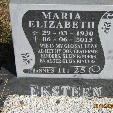 EKSTEEN Maria Elizabeth 1930-2013