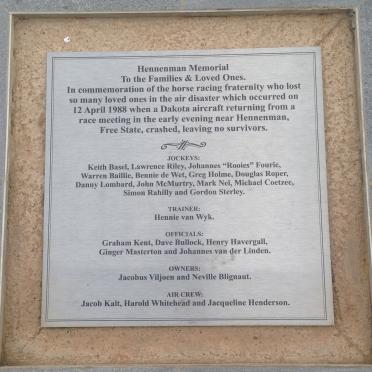 Gauteng, ALBERTON, Newmarket Mall, Hennenman Memorial