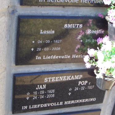 SMUTS Roelfie &amp; Louis 1927-2008 :: STEENEKAMP Jan 1926-2008 &amp; Pop 1927-