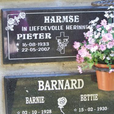 HARMSE Pieter 1933-2007 :: BARNARD Barnie 1928-2011 &amp; Bettie 1930-