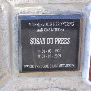 PREEZ Susan, du 1920-2009