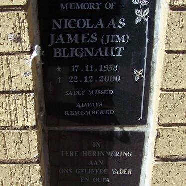 BLIGNAUT Nicolaas James 1938-2000 :: GRUNDLING Kobus 1947-2000