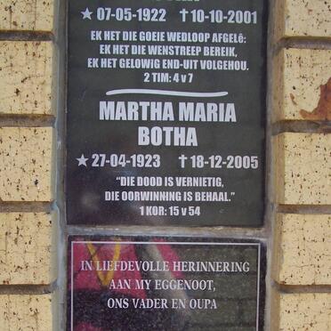 BOTHA :: VAN STRAATEN