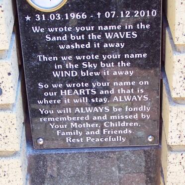 CROUKAMP Terrence Dudley 1966-2010 :: VAN HEERDEN Johan Frederick 1966-2006
