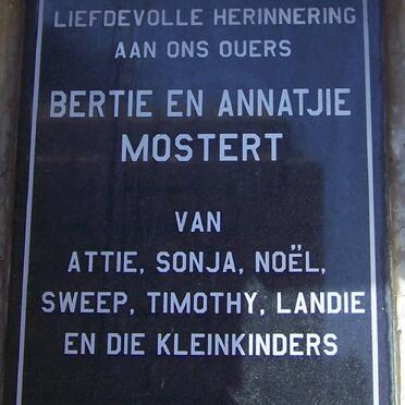 MOSTERT Bertie &amp; Annatjie