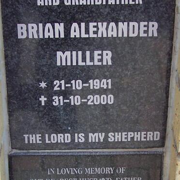 MILLER Brian Alexander 1941-2000 :: HORNER James 1914-2000