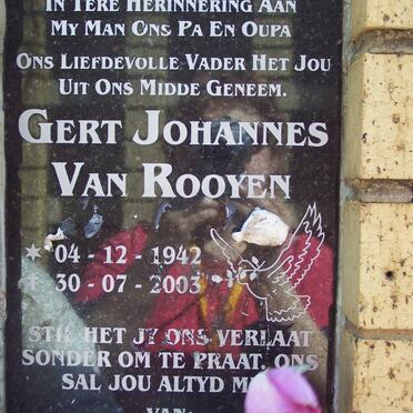 ROOYEN Gert Johannes, van 1942-2003