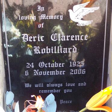 ROBILLIARD Deric Clarence 1925-2006