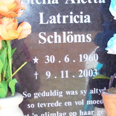 SCHLOMS Stella Aletta Latricia 1960-2003
