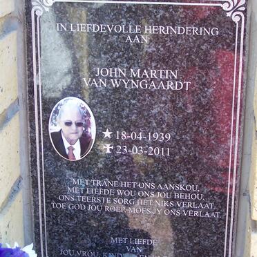 WYNGAARDT John Martin, van 1939-2011