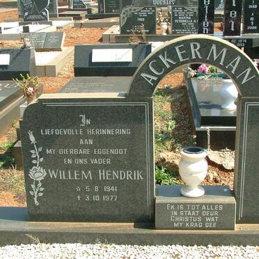 ACKERMAN Willem Hendrik 1941-1977