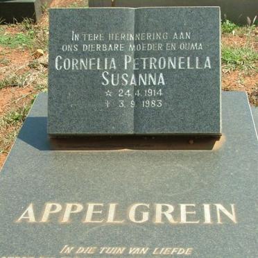 APPELGREIN Cornelia Petronella Susanna 1914-1983