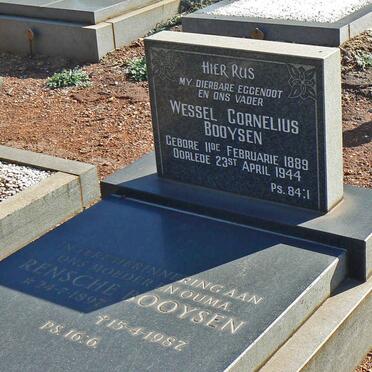 BOOYSEN Wessel Cornelius 1889-1944 &amp; Rensche 1897-1987