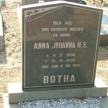 BOTHA Anna Johanna H.S. 1896-1978