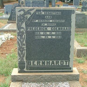 BERNHARDT Frederick Coenraad 1936-1965