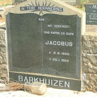 BARKHUIZEN Jacobus 1920-1968