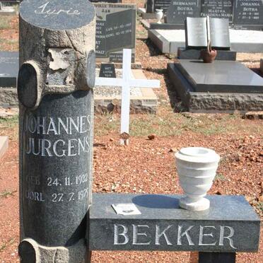 BEKKER Johannes Jurgens 1932-1975