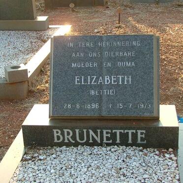BRUNETTE Elizabeth 1896-1973