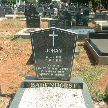 BADENHORST Johan 1971-1989