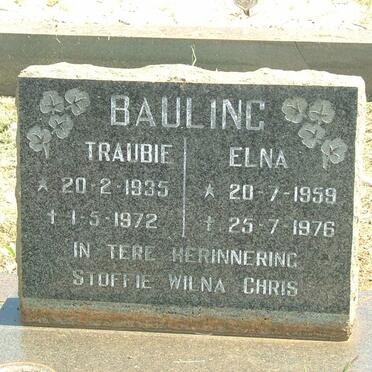 BAULING Traubie 1935-1972 &amp; Elna 1959-1976