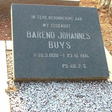 BUYS Barend Johannes 1920-1974