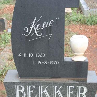 BEKKER Kosie 1929-1970