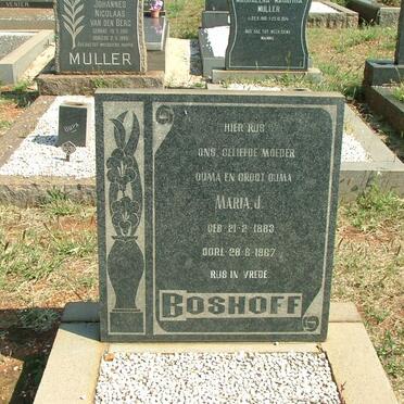 BOSHOFF Maria J. 1883-1967