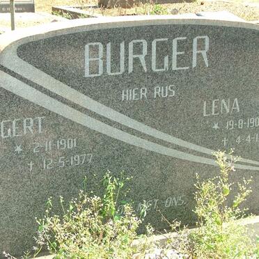 BURGER Gert 1901-1977 &amp; Lena 1908-1975