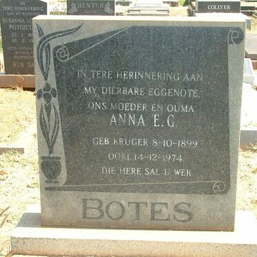 BOTES Anna E.G. nee KRUGER 1899-1974