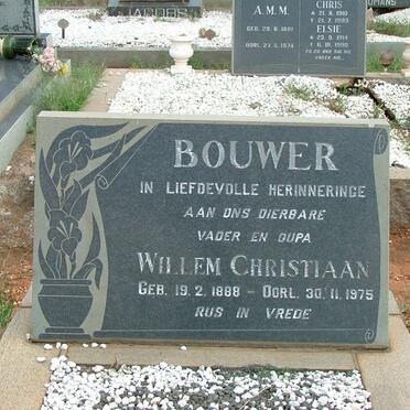 BOUWER Willem Christiaan 1888-1975