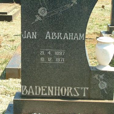 BADENHORST Jan Abraham 1897-1971