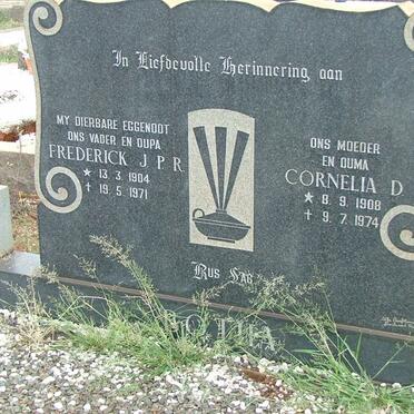 BOTHA Frederick J.P.R. 1904-1971 &amp; Cornelia D. 1908-1974