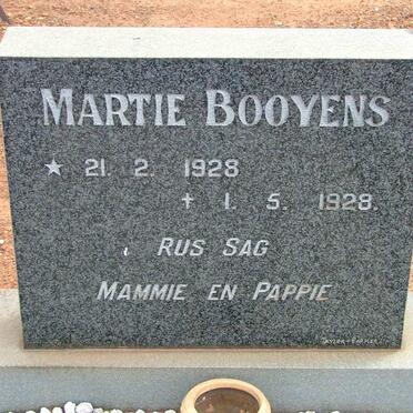 BOOYENS Martie 1928-1928