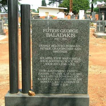BALADAKIS Fotios George 1945-1999