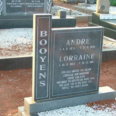 BOOYENS Andre 1974-1998 :: BOOYENS Lorraine 1969-1997