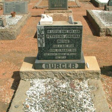 BURGER Petrusima Johanna 1938-1951