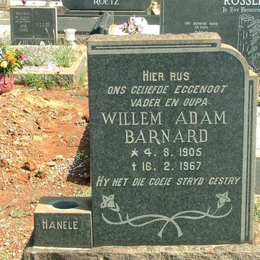 BARNARD Willem Adam 1905-1967