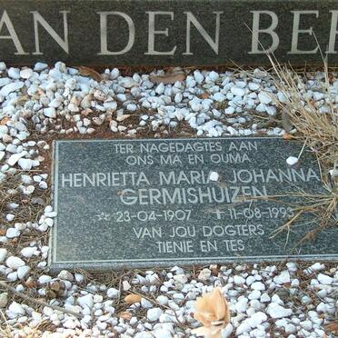 GERMISHUIZEN Henrietta Maria Johanna 1907-1993