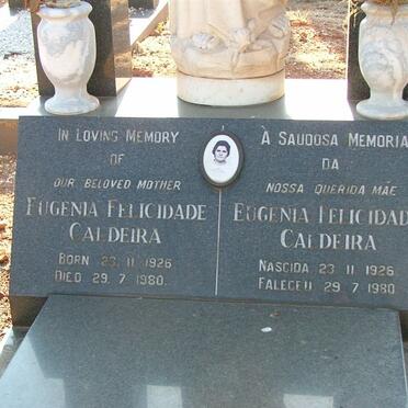 CALDEIRA Eugnia Felicdade 1926-1980