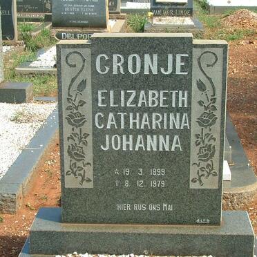 CRONJE Elizabeth Catharina Johanna 1899-1979